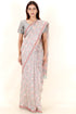 Kota Doria Saree In Floral Block Print