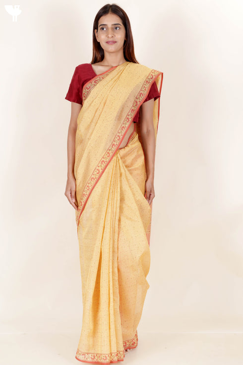 Maheshwari Saree In Block Print