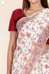 Chanderi Silk Saree In Floral Block Print