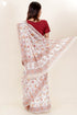 Chanderi Silk Saree In Floral Block Print