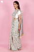 Chanderi Silk Saree In Floral Block Print