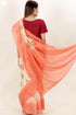 Maheshwari Saree In Floral Block Print