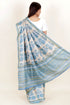 Tussar Silk Saree In Floral Block Print