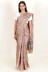 Tussar Silk Saree In Floral Block Print
