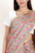Tussar Silk Saree In Floral Block Print