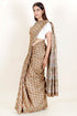 Tussar Silk Saree In Floral Block Print