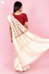 Kota Doria Saree In Block Print with Chikankari Embroidery