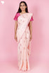 Kota Doria Saree In Block Print with Chikankari Embroidery