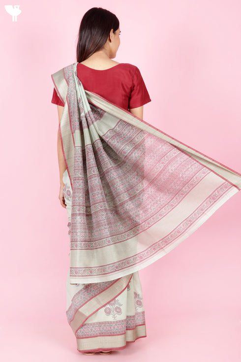Maheshwari Saree In Block Print