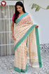 Maheshwari Saree In Floral Block Print