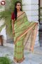Maheshwari Saree In Floral Block Print
