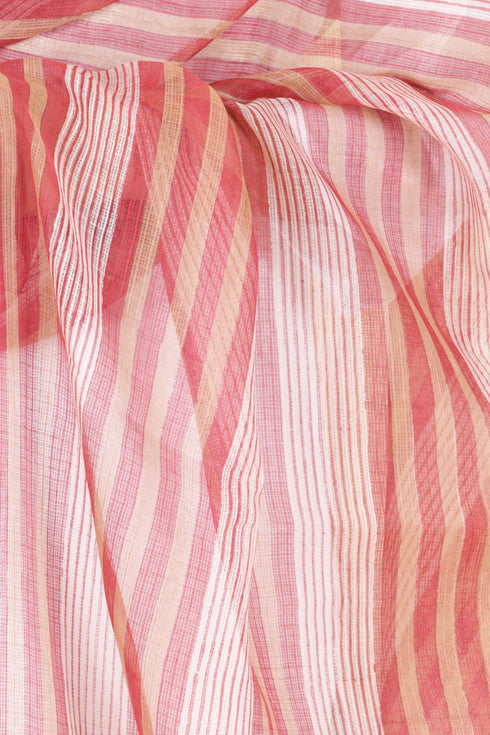 Kota Doria Dupatta In Block Print