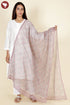 Kota Doria Dupatta In Floral Block Print