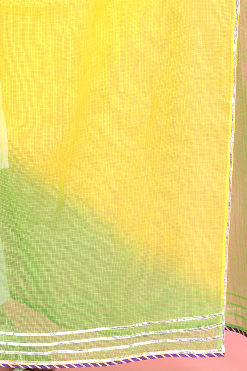 Kota Doria Dupatta With Gota Patti Embroidery