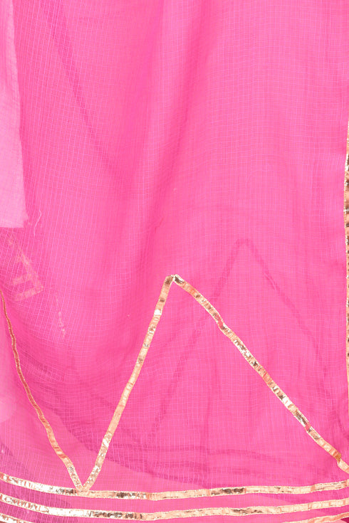 Kota Doria Dupatta With Gota Patti Embroidery