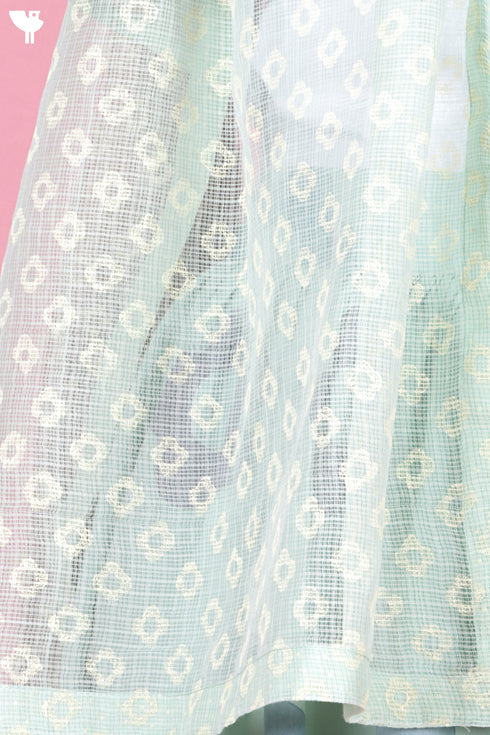 Kota And Mulmul Stole In Block Print