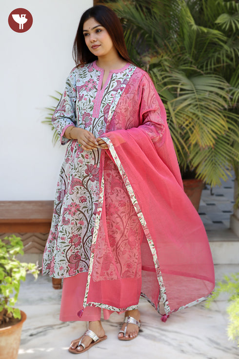 Kota Cotton Rose Pink Dupatta