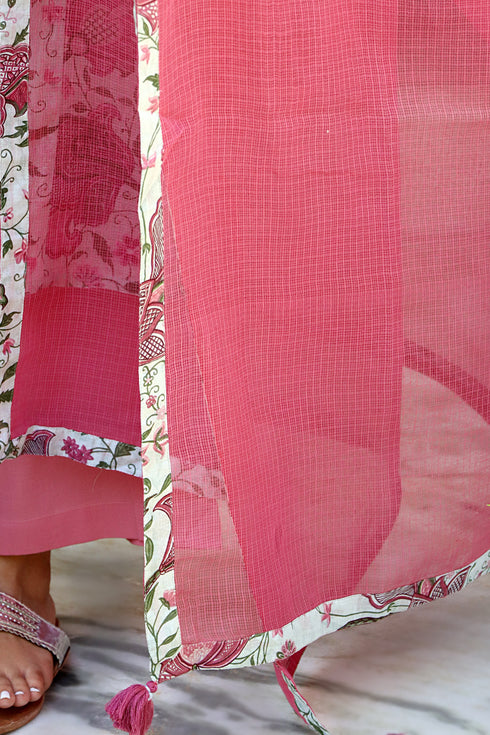 Kota Cotton Rose Pink Dupatta