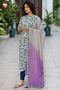 Kota Cotton Ivory & Purple Ombre Dupatta