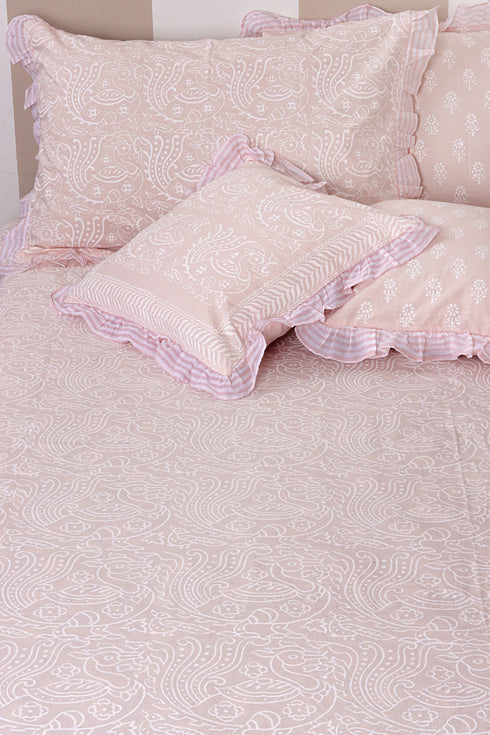 20s Cotton KING SIZE Bed Cover in Hand Block Print