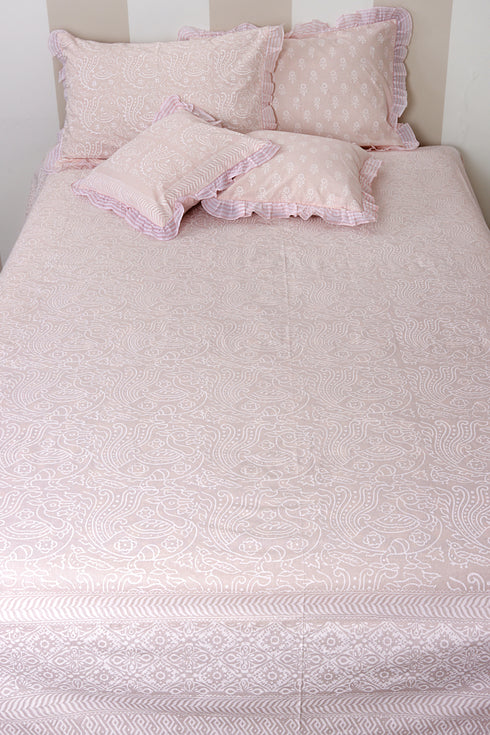 20s Cotton KING SIZE Bed Cover in Hand Block Print