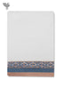 Handloom Cotton Bath Towel With Block Print Border