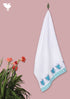 Handloom Cotton Bath Towel With Block Print Border