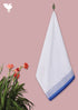 Handloom Cotton Bath Towel With Block Print Border
