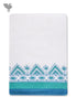 Handloom Cotton Bath Towel With Block Print Border
