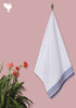 Handloom Cotton Bath Towel With Block Print Border