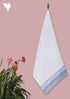 Handloom Cotton Bath Towel With Block Print Border