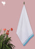 Handloom Cotton Bath Towel With Block Print Border