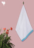 Handloom Cotton Bath Towel With Block Print Border