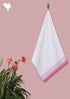 Handloom Cotton Bath Towel With Block Print Border