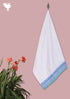 Handloom Cotton Bath Towel With Block Print Border