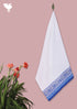 Handloom Cotton Bath Towel With Block Print Border