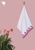 Handloom Cotton Bath Towel With Block Print Border