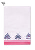 Handloom Cotton Bath Towel With Block Print Border