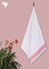 Handloom Cotton Bath Towel With Block Print Border