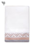 Handloom Cotton Hand Towel with Block Print Border