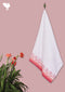 Handloom Cotton Bath Towel With Block Print Border