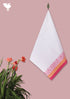 Handloom Cotton Hand Towel With Block Print Border