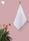 Handloom Cotton Hand Towel With Block Print Border