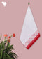 Handloom Cotton Hand Towel With Block Print Border