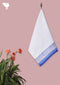 Handloom Cotton Hand Towel With Block Print Border