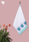 Handloom Cotton Hand Towel With Block Print Border