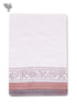 Handloom Cotton Hand Towel With Block Print Border