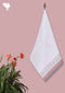 Handloom Cotton Hand Towel With Block Print Border