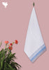 Handloom Cotton Hand Towel With Block Print Border