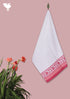 Handloom Cotton Hand Towel With Block Print Border